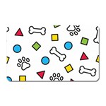 Dog Paw Seamless Pattern Footprint Bone Magnet (Rectangular) Front