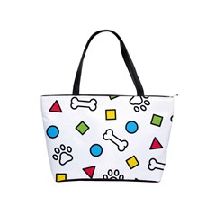 Dog Paw Seamless Pattern Footprint Bone Classic Shoulder Handbag by Vaneshart