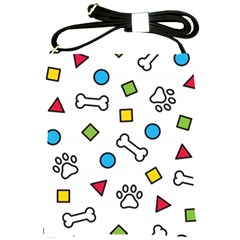 Dog Paw Seamless Pattern Footprint Bone Shoulder Sling Bag by Vaneshart