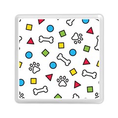 Dog Paw Seamless Pattern Footprint Bone Memory Card Reader (square) by Vaneshart