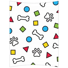 Dog Paw Seamless Pattern Footprint Bone Back Support Cushion by Vaneshart