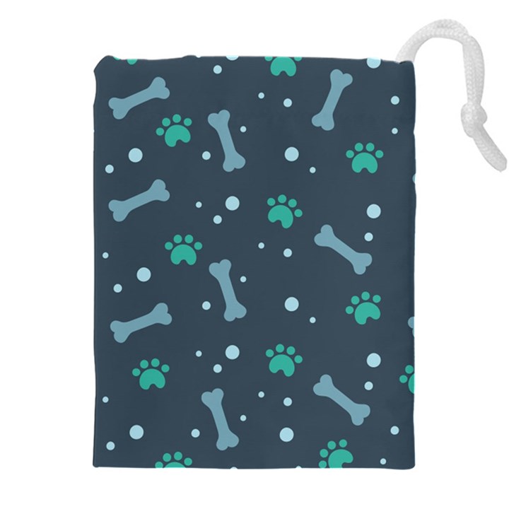 Bons Foot Prints Pattern Background Drawstring Pouch (4XL)