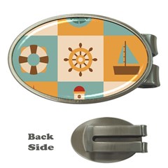 Nautical Elements Collection Money Clips (oval)  by Vaneshart