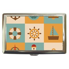 Nautical Elements Collection Cigarette Money Case by Vaneshart