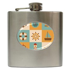 Nautical Elements Collection Hip Flask (6 Oz) by Vaneshart