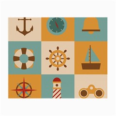 Nautical Elements Collection Small Glasses Cloth by Vaneshart