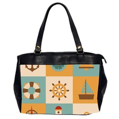 Nautical Elements Collection Oversize Office Handbag (2 Sides) by Vaneshart