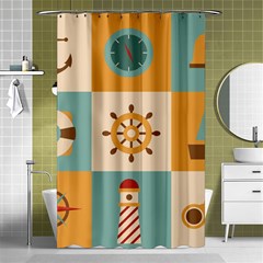 Nautical Elements Collection Shower Curtain 48  X 72  (small)  by Vaneshart