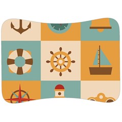 Nautical Elements Collection Velour Seat Head Rest Cushion by Vaneshart