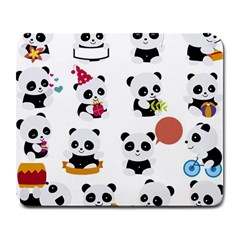 Playing Pandas Cartoons Large Mousepads by Vaneshart