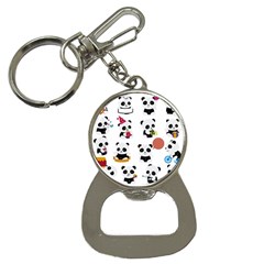 Playing Pandas Cartoons Bottle Opener Key Chain by Vaneshart