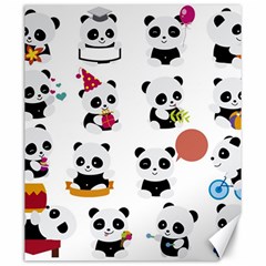 Playing Pandas Cartoons Canvas 20  X 24  by Vaneshart