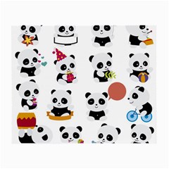 Playing Pandas Cartoons Small Glasses Cloth (2 Sides)