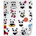 Playing Pandas Cartoons Canvas 11  x 14  10.95 x13.48  Canvas - 1