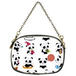 Playing Pandas Cartoons Chain Purse (Two Sides) Front