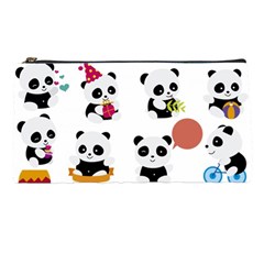 Playing Pandas Cartoons Pencil Cases by Vaneshart