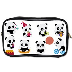 Playing Pandas Cartoons Toiletries Bag (two Sides) by Vaneshart