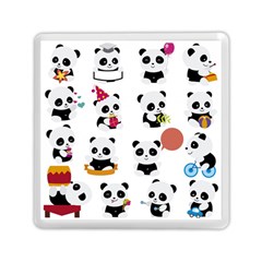 Playing Pandas Cartoons Memory Card Reader (square) by Vaneshart