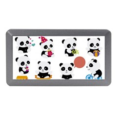 Playing Pandas Cartoons Memory Card Reader (mini) by Vaneshart