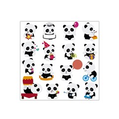 Playing Pandas Cartoons Satin Bandana Scarf by Vaneshart