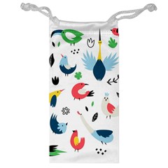 Vector Set Isolates With Cute Birds Scandinavian Style Jewelry Bag