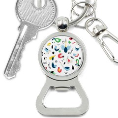 Vector Set Isolates With Cute Birds Scandinavian Style Bottle Opener Key Chain