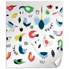 Vector Set Isolates With Cute Birds Scandinavian Style Canvas 20  x 24 