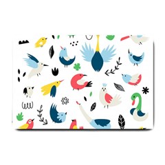 Vector Set Isolates With Cute Birds Scandinavian Style Small Doormat  by Vaneshart