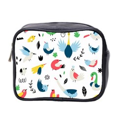 Vector Set Isolates With Cute Birds Scandinavian Style Mini Toiletries Bag (Two Sides)