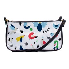 Vector Set Isolates With Cute Birds Scandinavian Style Shoulder Clutch Bag