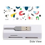 Vector Set Isolates With Cute Birds Scandinavian Style Memory Card Reader (Stick) Front