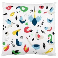 Vector Set Isolates With Cute Birds Scandinavian Style Standard Flano Cushion Case (one Side) by Vaneshart