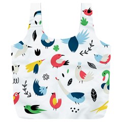 Vector Set Isolates With Cute Birds Scandinavian Style Full Print Recycle Bag (xxl) by Vaneshart