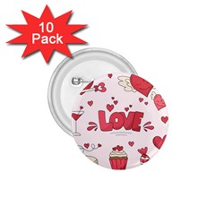 Hand Drawn Valentines Day Element Collection 1 75  Buttons (10 Pack) by Vaneshart