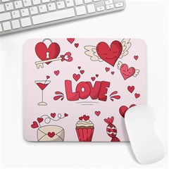 Hand Drawn Valentines Day Element Collection Large Mousepads by Vaneshart