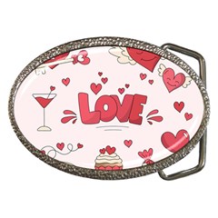 Hand Drawn Valentines Day Element Collection Belt Buckles by Vaneshart