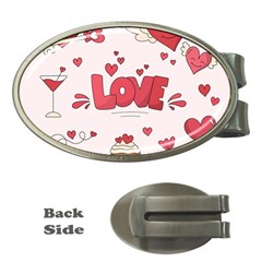 Hand Drawn Valentines Day Element Collection Money Clips (oval)  by Vaneshart