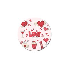 Hand Drawn Valentines Day Element Collection Golf Ball Marker (4 Pack)