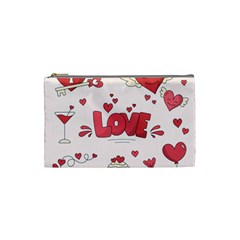 Hand Drawn Valentines Day Element Collection Cosmetic Bag (small) by Vaneshart