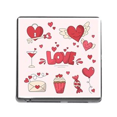 Hand Drawn Valentines Day Element Collection Memory Card Reader (square 5 Slot) by Vaneshart