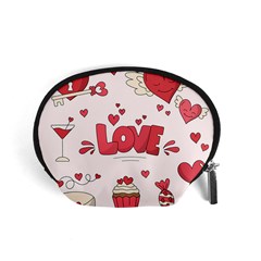 Hand Drawn Valentines Day Element Collection Accessory Pouch (small) by Vaneshart