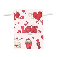 Hand Drawn Valentines Day Element Collection Lightweight Drawstring Pouch (s) by Vaneshart