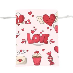 Hand Drawn Valentines Day Element Collection  Lightweight Drawstring Pouch (xl) by Vaneshart