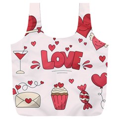 Hand Drawn Valentines Day Element Collection Full Print Recycle Bag (xxl) by Vaneshart