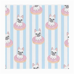 French Bulldog Dog Seamless Pattern Medium Glasses Cloth (2 Sides) by Vaneshart