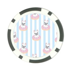 French Bulldog Dog Seamless Pattern Poker Chip Card Guard by Vaneshart