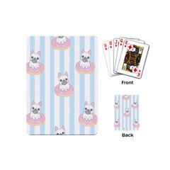 French Bulldog Dog Seamless Pattern Playing Cards Single Design (mini) by Vaneshart