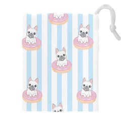 French Bulldog Dog Seamless Pattern Drawstring Pouch (4xl) by Vaneshart