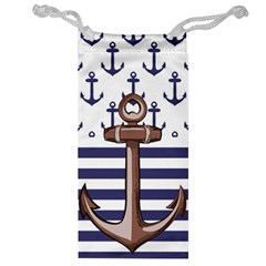 Anchor Background Design Jewelry Bag by Vaneshart