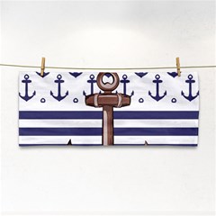 Anchor Background Design Hand Towel by Vaneshart